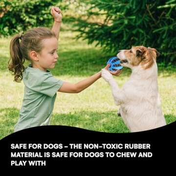 Black Rhino Interactive Dog Chew Toy Ball - Bite-Resistant Dog Treat Ball Dispenser Feeder - Ideal as Dog Puzzle Toys for Dog Boredom, Puppy Teething & Mind Stimulating Training Exercise (Pack of 2)