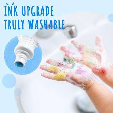 Ohuhu Washable Dot Markers for Toddler 8 Colors Bingo Daubers 40 ml (1.41 oz) with a Blank 30 Pages ...