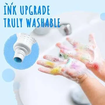 Ohuhu Washable Dot Markers for Toddler 8 Colors Bingo Daubers 40 ml (1.41 oz) with a Blank 30 Pages ...