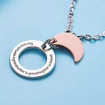 LParkin The Love Between Grandmother and Granddaughter Is Forever Necklace (alloy)