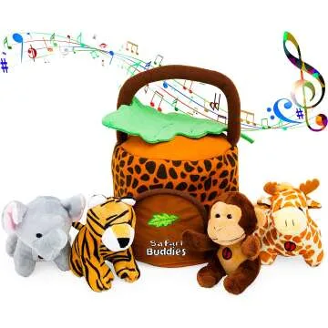 KLEEGER Plush Talking Jungle Animals for Kids