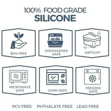 Dreamroo Silicone Bento Box for Kids and Adults- BPA Free, 3 Compartment Lunch Box - Microwave, Dishwasher and Freezer Safe - Perfect for Work, School and On-the-Go Meals