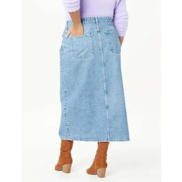 Dixon Denim Column Skirt for Elegant Everyday Style