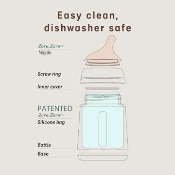 Suavinex Zero Zero Starter Set Small Anti Colic Baby Bottle, No 1 Spanish Baby Bottle Brand, Minimizes Bottle Rejection & Nipple Confusion, Adaptable Flow, 6 oz, Fair