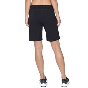 Danskin Women's Essentials Bermuda Shorts Black 3X Comfort & Style
