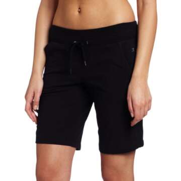 Danskin Women's Essentials Bermuda Shorts Black 3X Comfort & Style