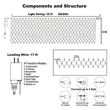 Twinkle Star 360 LED Christmas Net Lights for All Occasions