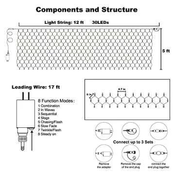Twinkle Star 360 LED Christmas Net Lights for All Occasions