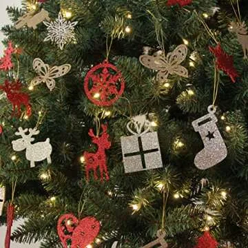 6 ft Pre-lit Christmas Tree with LED Lights and Decorations