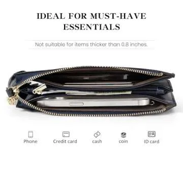 Befen Leather Wristlet Clutch with RFID Protection