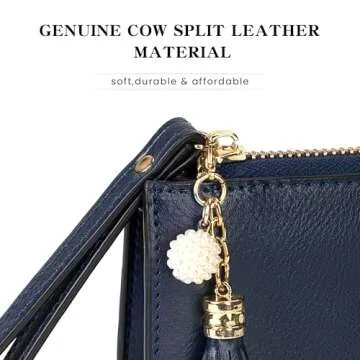 Befen Leather Wristlet Clutch with RFID Protection