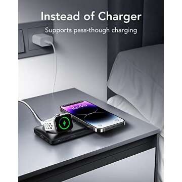VRURC 10000mAh Wireless Charger for iPhone and Apple Watch