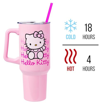 Hello Kitty Waving Tumbler with Handle - 40 Oz