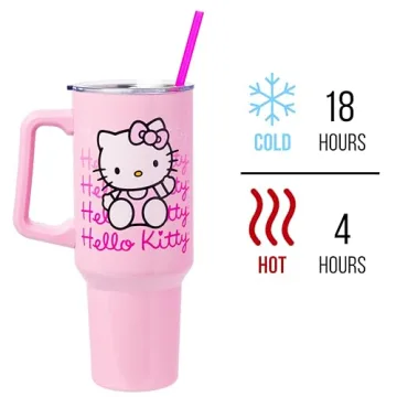 Hello Kitty Waving Tumbler with Handle - 40 Oz