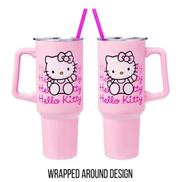 Hello Kitty Waving Tumbler with Handle - 40 Oz
