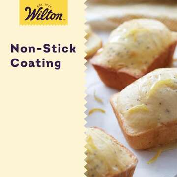 Wilton Recipe Right Non-Stick Mini Loaf Pan Set, Small Loaf Pans for Baking, 3-Piece Cookware Set, 5.75 x 3 in., Steel