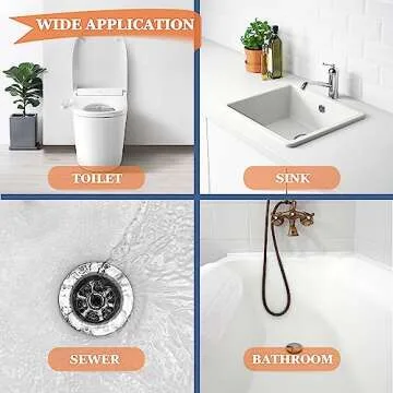 8 Pack Drain Snake Clog Remover - Eco-Friendly Tool