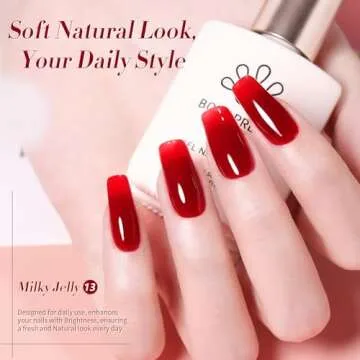 BORN PRETTY Jelly Burgundy Gel Nail Polish for Stunning Nails