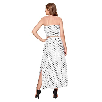 Floerns Women's Summer Printed 2 Piece Skirt Set