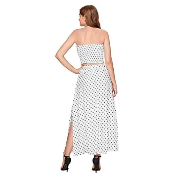 Floerns Women's Summer Printed 2 Piece Skirt Set