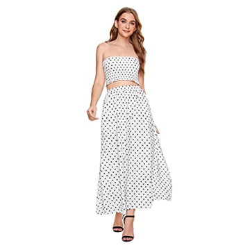 Floerns Women's Summer Printed 2 Piece Skirt Set