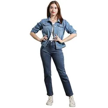 loveimgs Women's Cropped Denim Jacket for Stylish Versatility