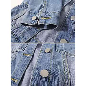 loveimgs Women's Cropped Denim Jacket for Stylish Versatility