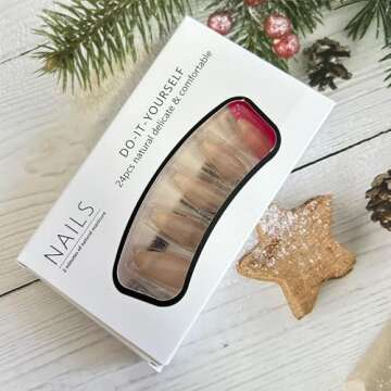 Chic 24Pcs Nude Gradient Press on Nails for Women