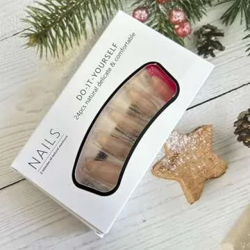 Chic 24Pcs Nude Gradient Press on Nails for Women