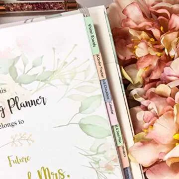 Wedding Planner Book and Organizer for Bride To Be Gift - Complete Wedding Guide - Wedding Planner Notebook with Calendar and Stickers