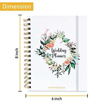 Wedding Planner Book and Organizer for Bride To Be Gift - Complete Wedding Guide - Wedding Planner Notebook with Calendar and Stickers