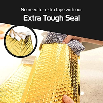 SPACE SEAL® 6x11 Gold Bubble Mailer - 50 Pcs