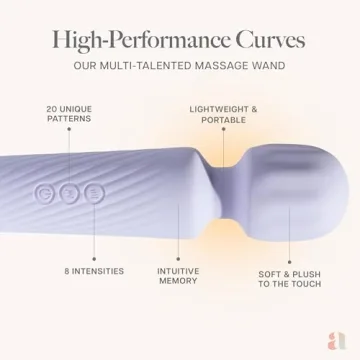 Ava Vibrator Wand with 20 Patterns & 8 Speeds of Pleasure - Quiet & Compact