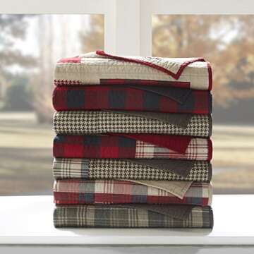Woolrich Quilted Throw - Cozy Reversible Blanket For All