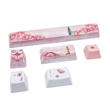 (Only Keycaps) 60% OEM PBT Keycaps Set for MX Switches Mechanical Keyboard ANSI Layout GH60 RK61/ALT61/Annie/poker GK61 GK64 (Sakura 2)