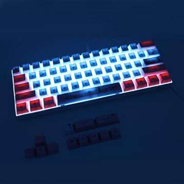 (Only Keycaps) 60% OEM PBT Keycaps Set for MX Switches Mechanical Keyboard ANSI Layout GH60 RK61/ALT61/Annie/poker GK61 GK64 (Sakura 2)