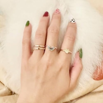 Sun and Moon Adjustable Rings for Women