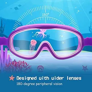 COOLOO Kids Goggles, 3 Packs Swimming Goggles for Kids Girls Boys Age 3-15, Child Swim Goggles No Leaking, Anti Fog