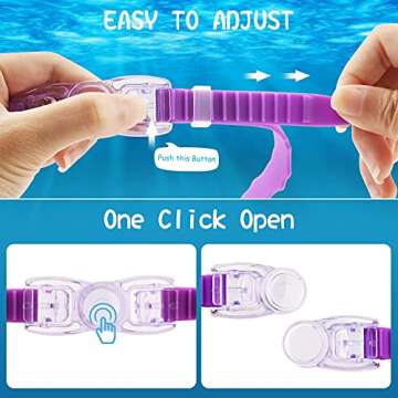 COOLOO Kids Goggles, 3 Packs Swimming Goggles for Kids Girls Boys Age 3-15, Child Swim Goggles No Leaking, Anti Fog