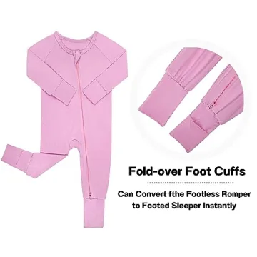GUISBY Baby Rayon Pajamas Soft Long Sleeve Sleepers