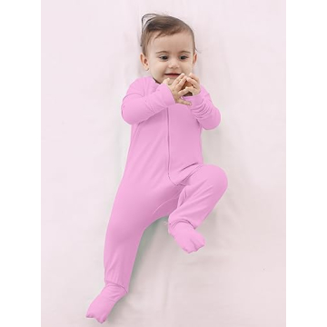 GUISBY Baby Rayon Pajamas Soft Long Sleeve Sleepers