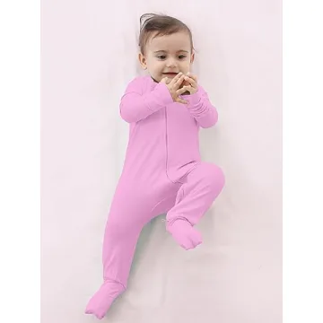 GUISBY Baby Rayon Pajamas Soft Long Sleeve Sleepers