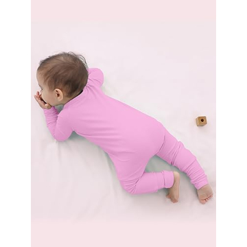 GUISBY Baby Rayon Pajamas Soft Long Sleeve Sleepers