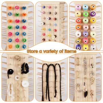 New brothread 84 Spools Rotating Wooden Thread Rack