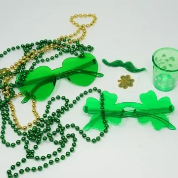Novelty St Patrick's Day Shamrock Glasses Set for All Ages