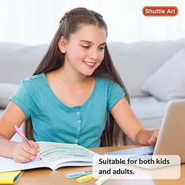 Shuttle Art Highlighters, 15 Colors Pastel Highlighter Pens Assorted Colors, Chisel Tip Dry-Quickly Non-Toxic Highlighter Markers for Adults Kids Highlighting in the Home School Office