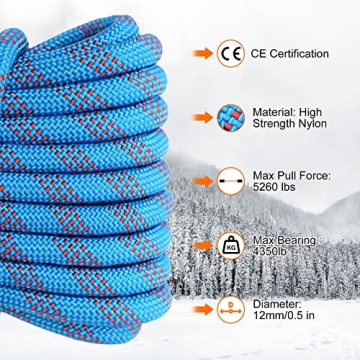Durable 12mm Climbing Rope for Outdoor Adventure