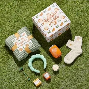 Sunny&Wise Care Package For Women, Self Care Gifts for Women, Get Well Gifts For Women After Surgery, Orange Fruit Themed, Thinking of You Gifts for Women with 12 Oz Good Vibes Tumbler