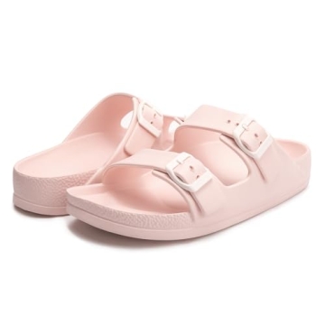 FUNKYMONKEY Women's Comfort Slides Adjustable Sandals