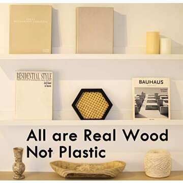 Hexagon Premium Rattan hometray, Serving Tray, Rattan Food Tray, Handmade Rattan Tray, Coffee Tray, Tray Hexagonal, Accessory Trays, Jewelry Tray, Decorate Tray (Black)